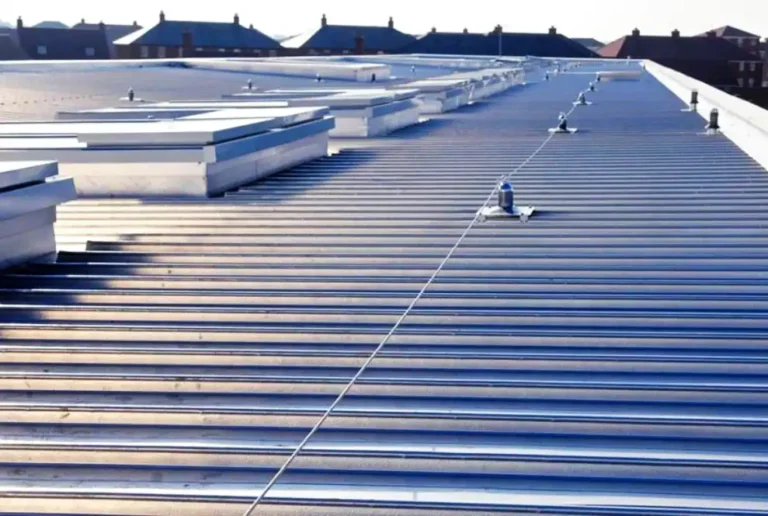 Finished commercial metal roofing project by commercial roofing contractor in the DMV area