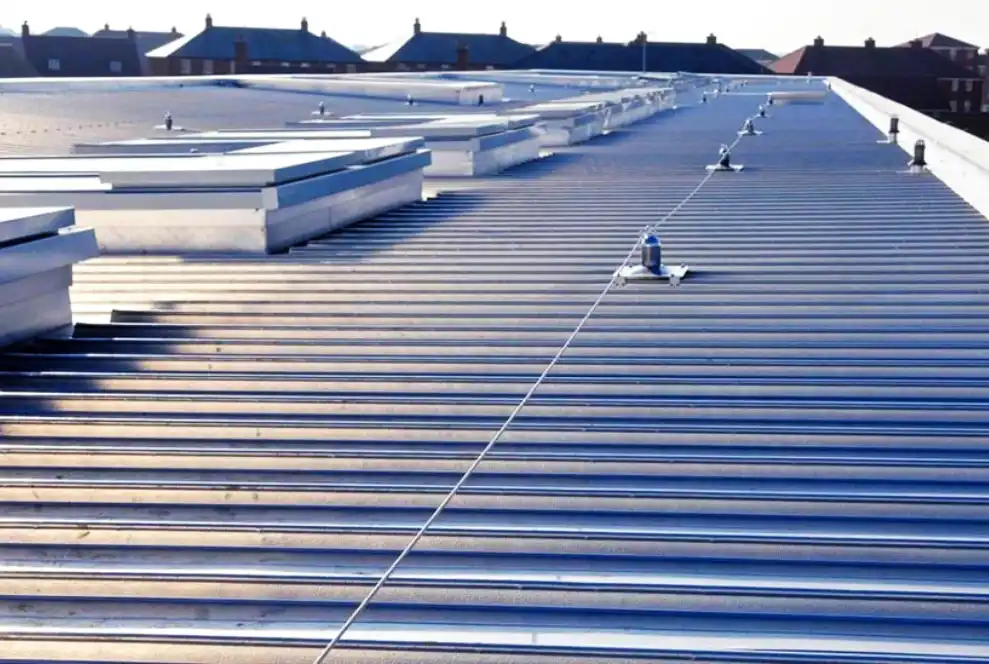 Finished commercial metal roofing project by commercial roofing contractor in the DMV area